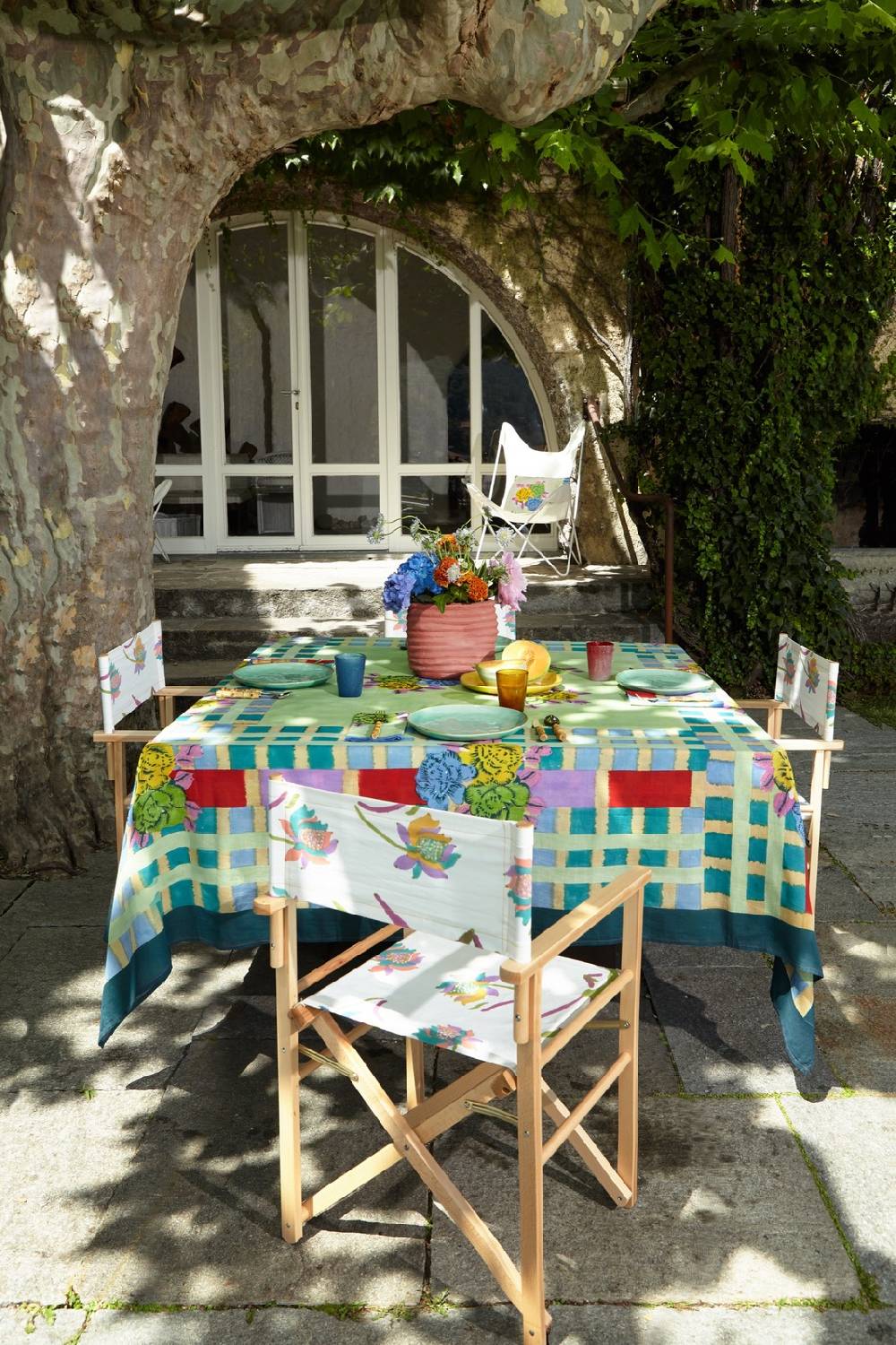 Lisa Corti telo cotone 140x240cm ankara aqua Promozione