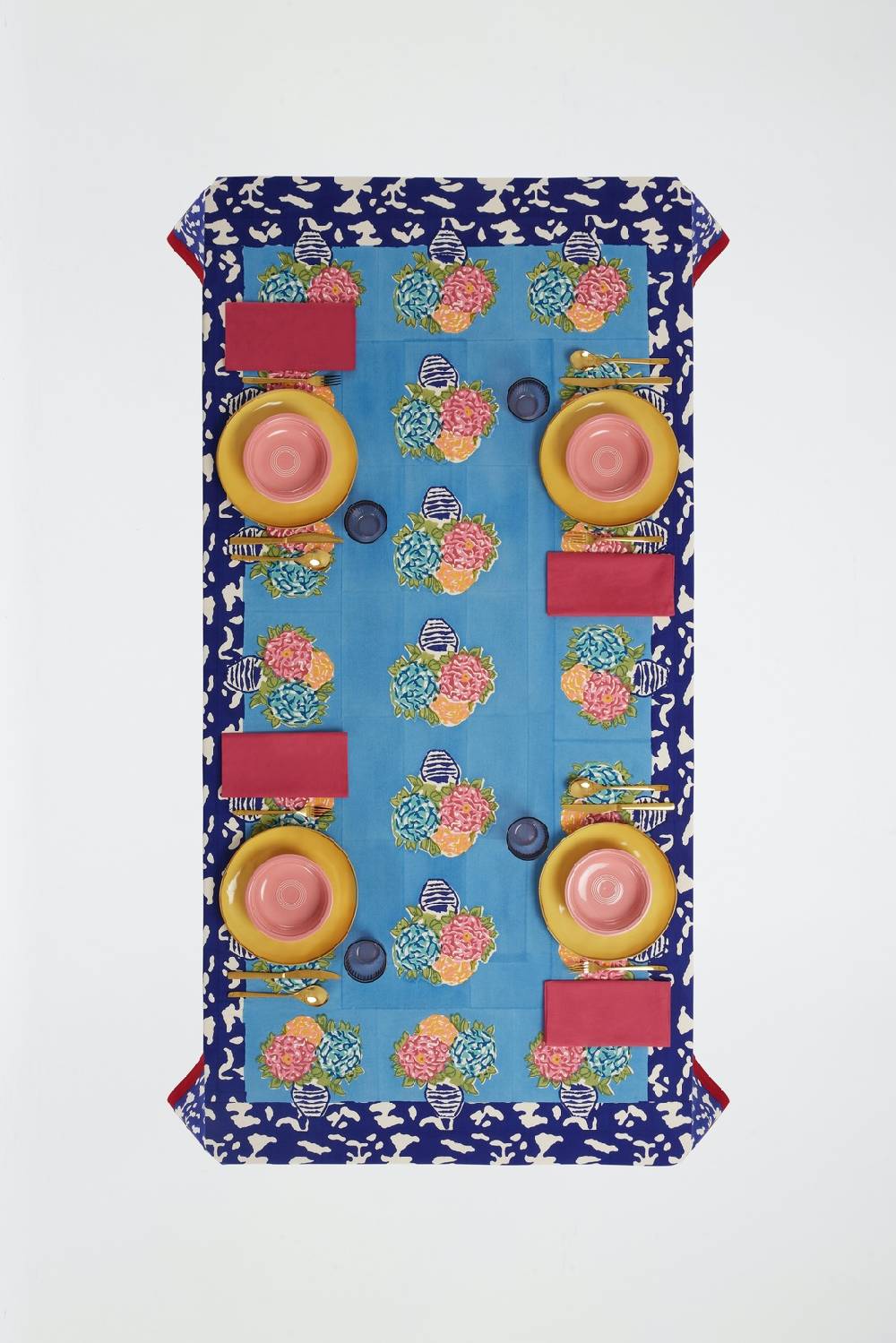 Lisa Corti telo cotone 140x240cm lisa corti x la minervetta blue pot sky Soddisfazione Garantita