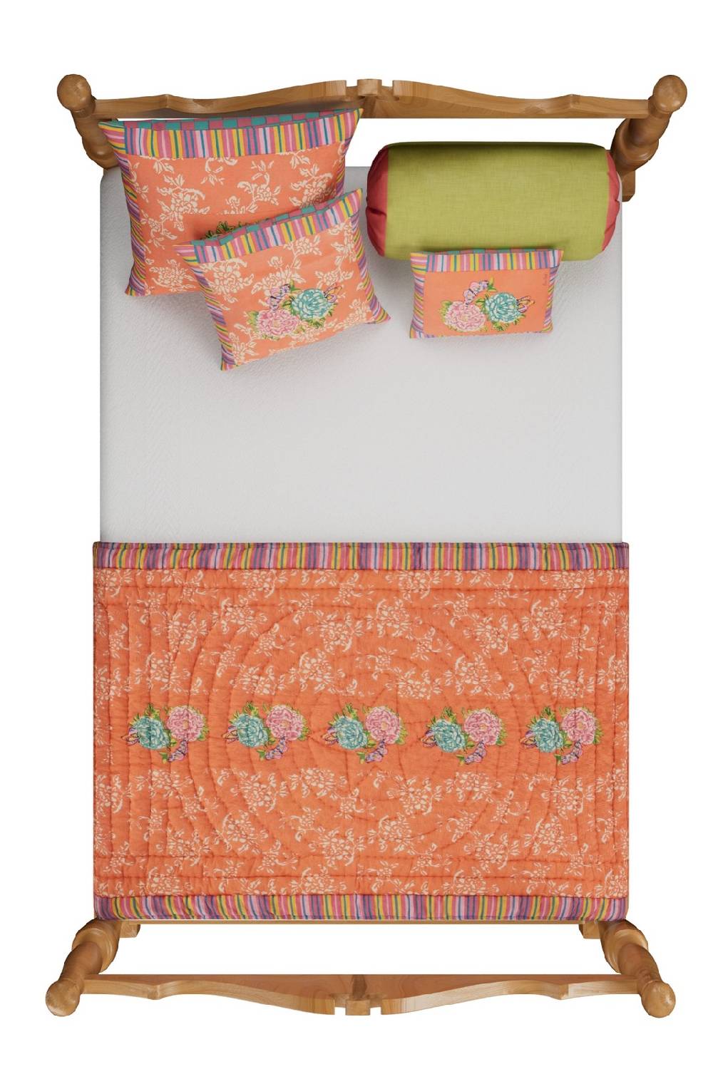 Lisa Corti trapunta reversibile 110x180cm kandem queen peach Sconto di tempo limitato