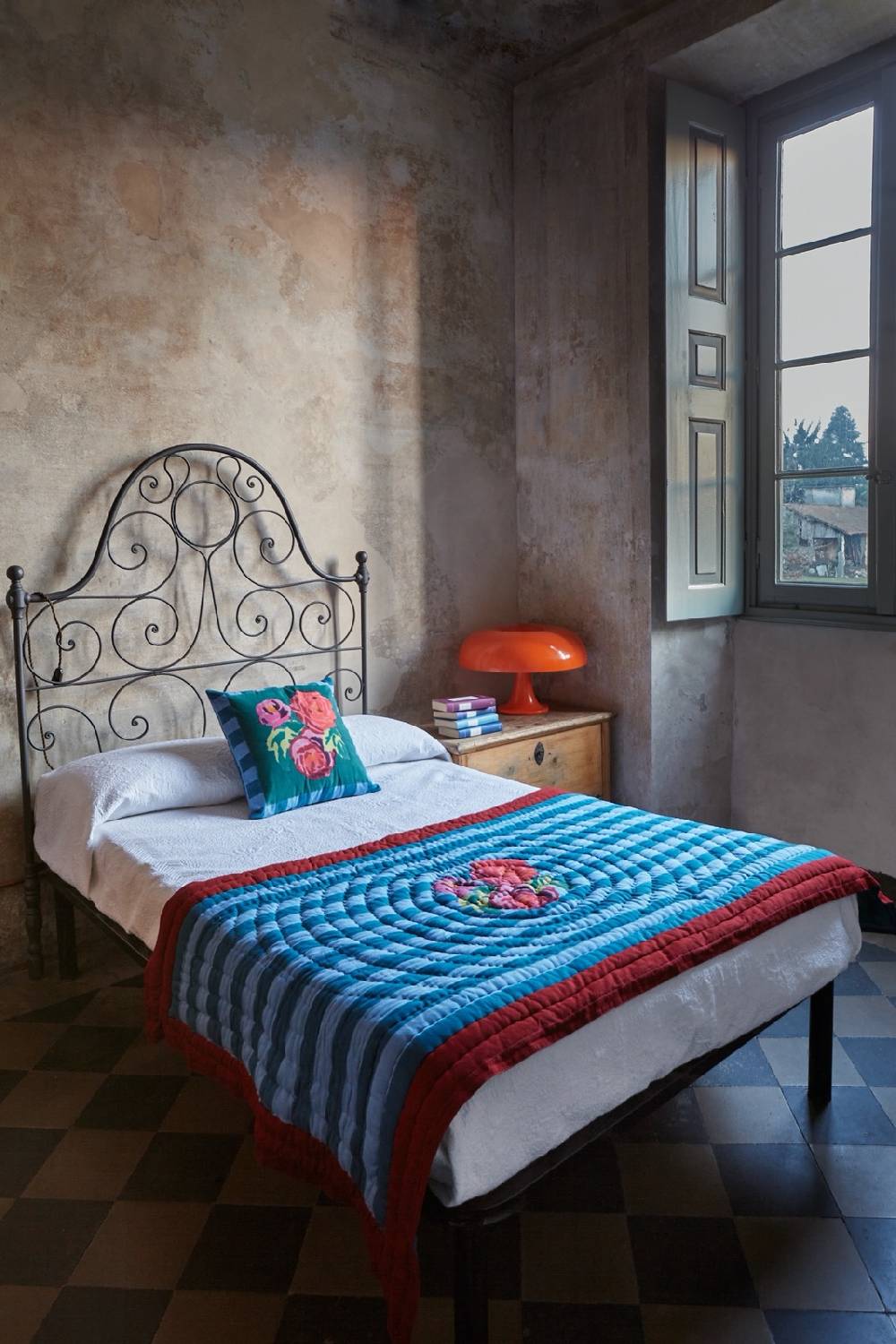 Lisa Corti trapunta reversibile 110x180cm nizam stripes ferozi sugar Comprare a buon mercato