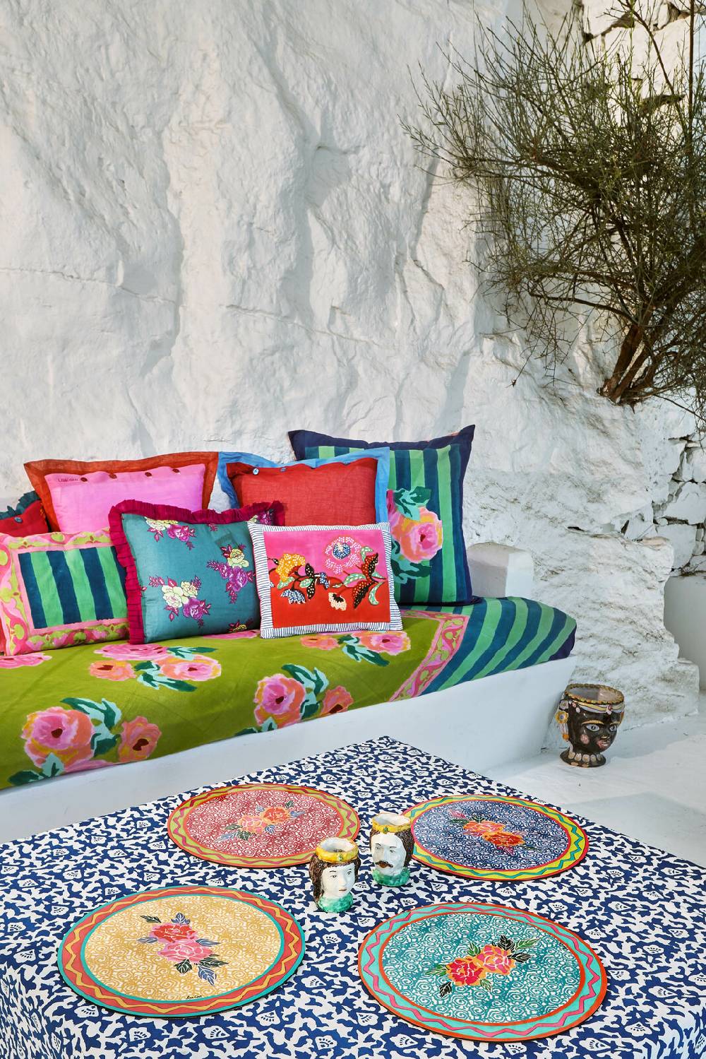 Lisa Corti cuscino cotone 30x40cm nizam acid green Offerte speciali