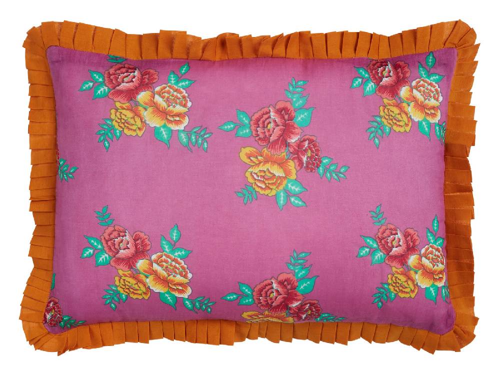 Lisa Corti federa organza 35x50cm gulab flower purple Latest stili