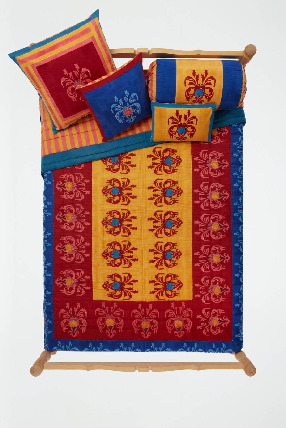 Lisa Corti federa cotone 45x45cm brocade royal blue Only for today