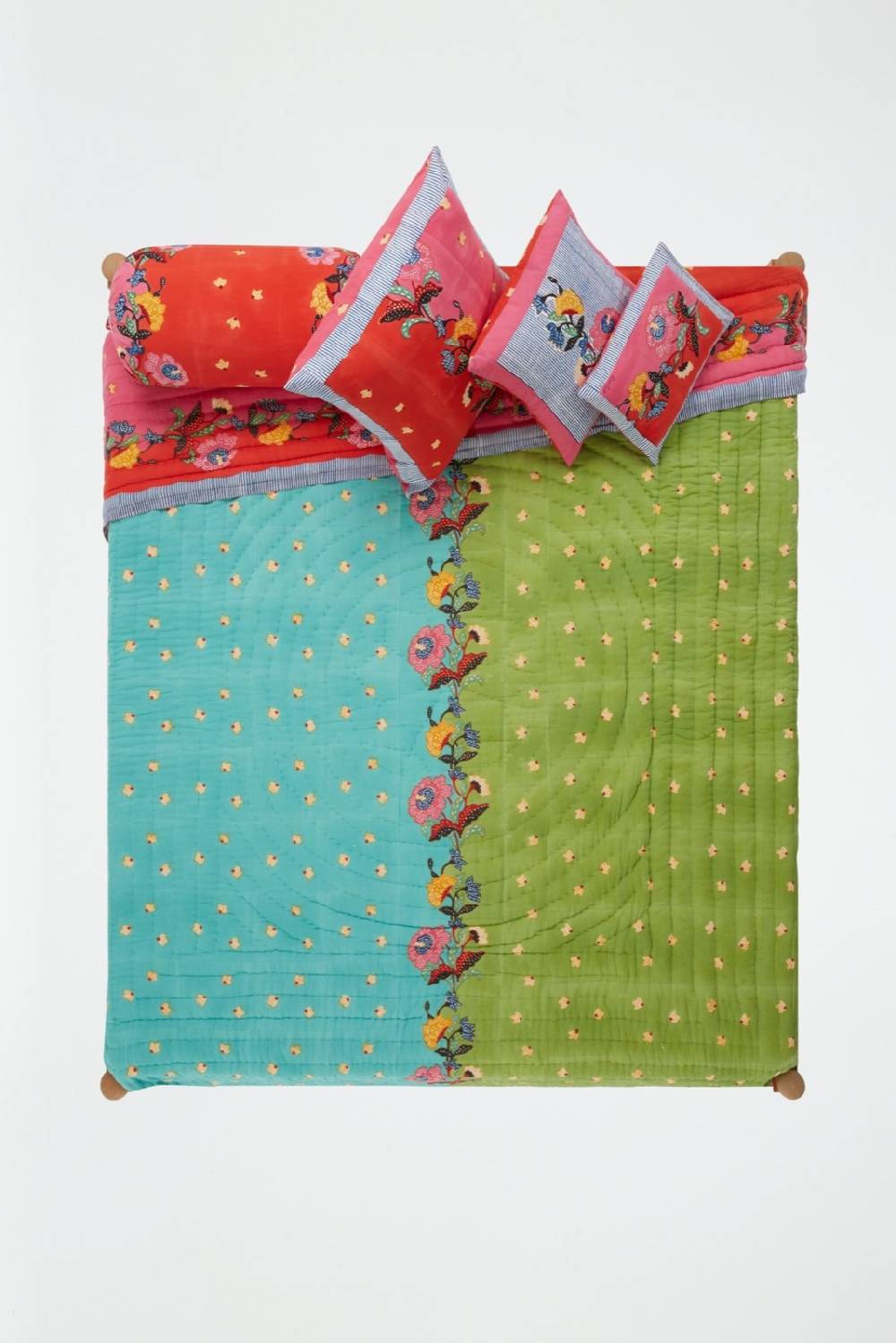 Lisa Corti trapunta reversibile 250x270cm indonesian red rose Trasporto libero internazionale