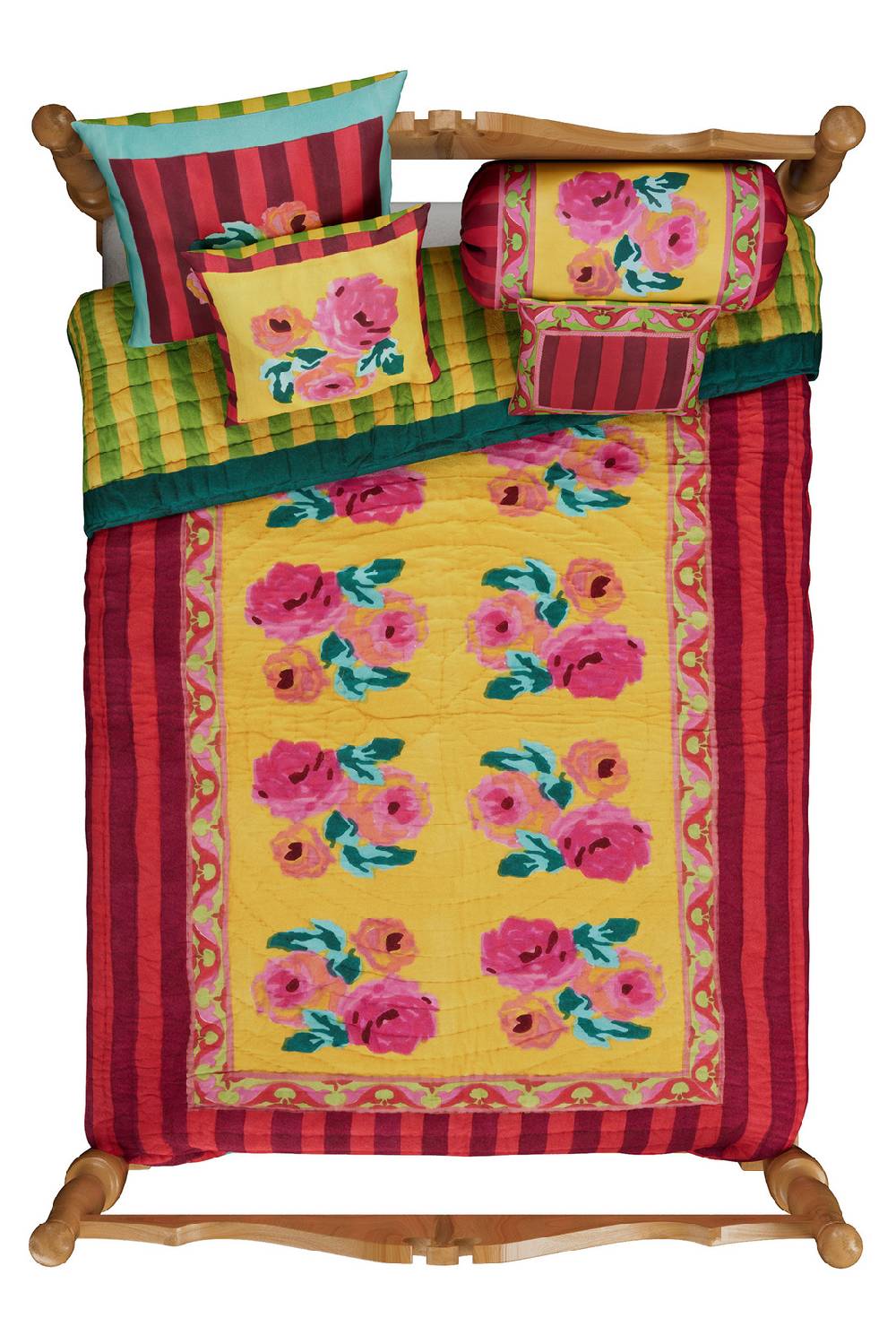 Lisa Corti trapunta reversibile 250x270cm nizam sulphur Esporta salva
