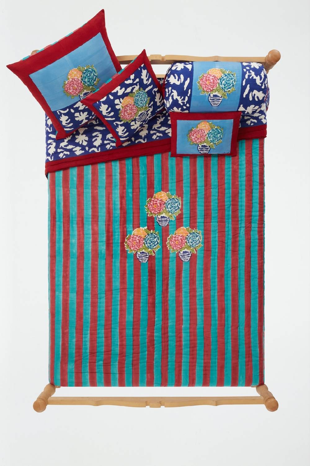 Lisa Corti trapunta reversibile 250x270cm lisa corti x la minervetta blue pot sky Sconti questo mese