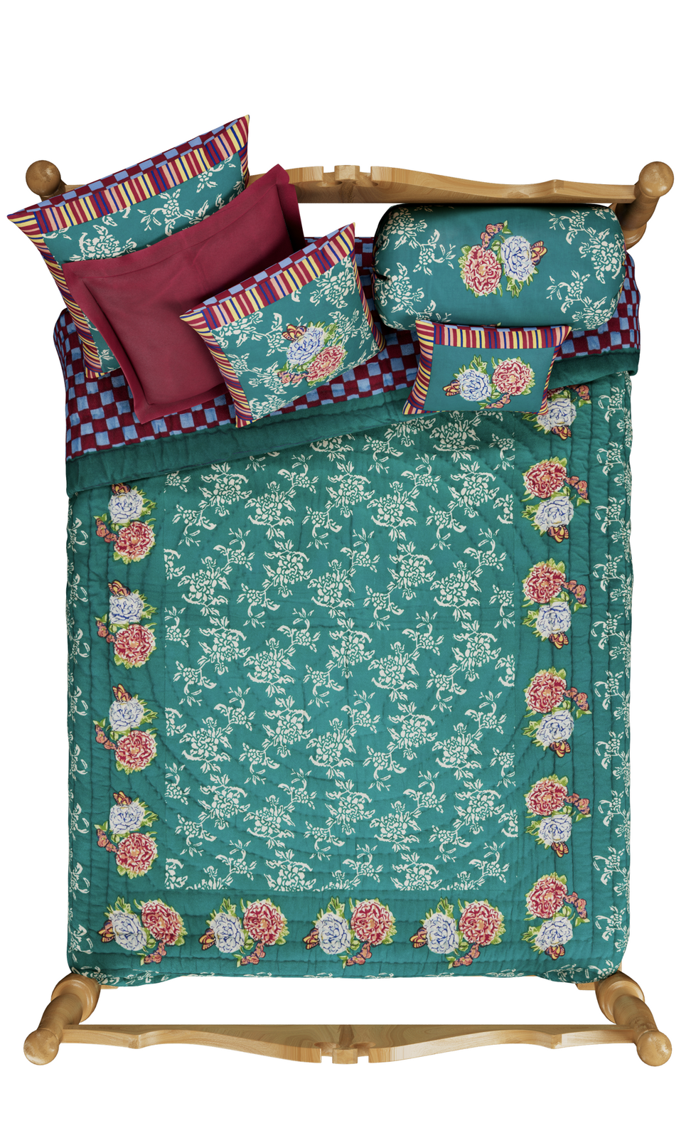 Lisa Corti trapunta reversibile 250x270cm kandem queen green 2025