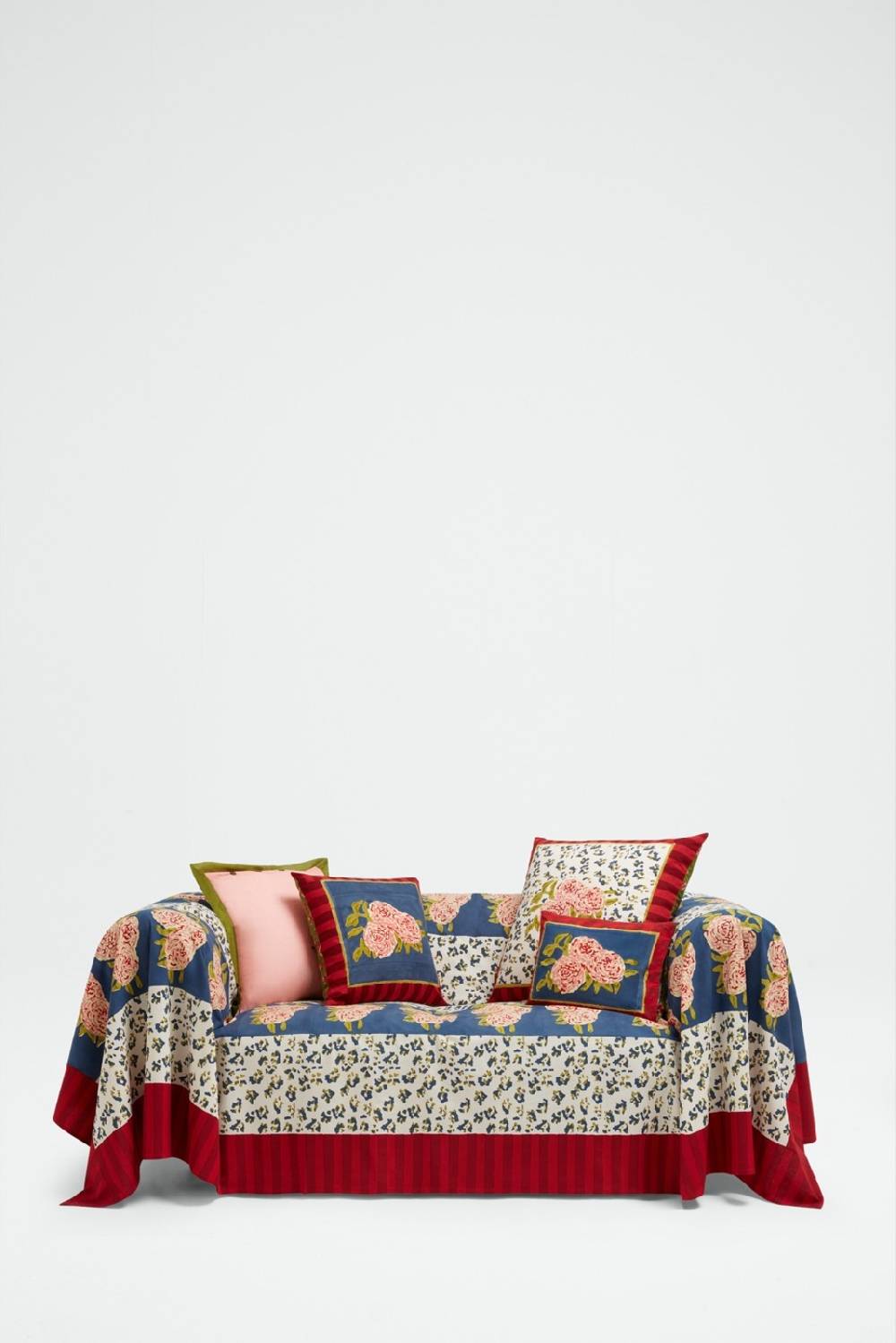 Lisa Corti telo cotone 250x270cm leopard stripes dark blue Super Saving Price