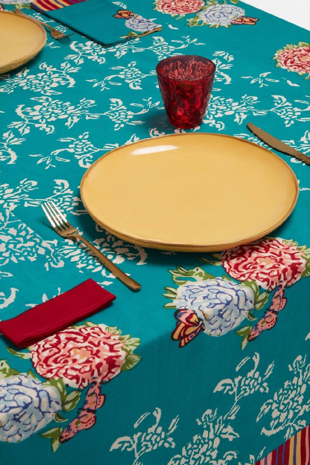 Lisa Corti telo cotone 250x270cm kandem queen green Ritorno libero