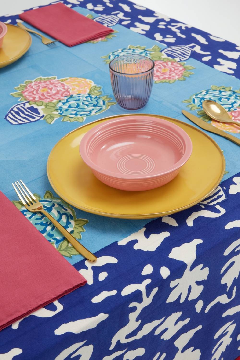 Lisa Corti telo cotone 250x270cm lisa corti x la minervetta blue pot sky Promozione temporanea