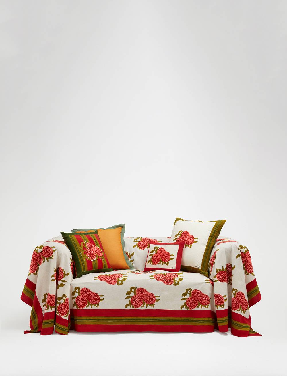 Lisa Corti telo cotone 250x270cm leopard bouquet red Only for today