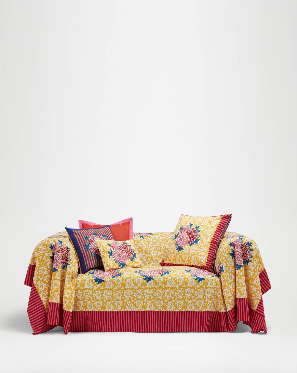 Lisa Corti telo cotone 250x270cm lisa corti x la minervetta arabesque corolla gold natural Sostegno trimestrale