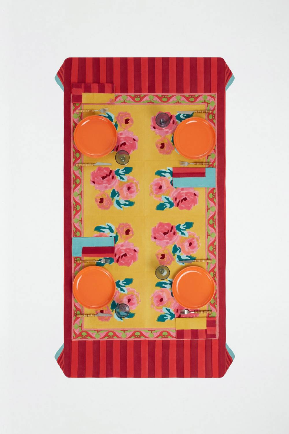 Lisa Corti telo cotone 220x270cm nizam sulphur Officina