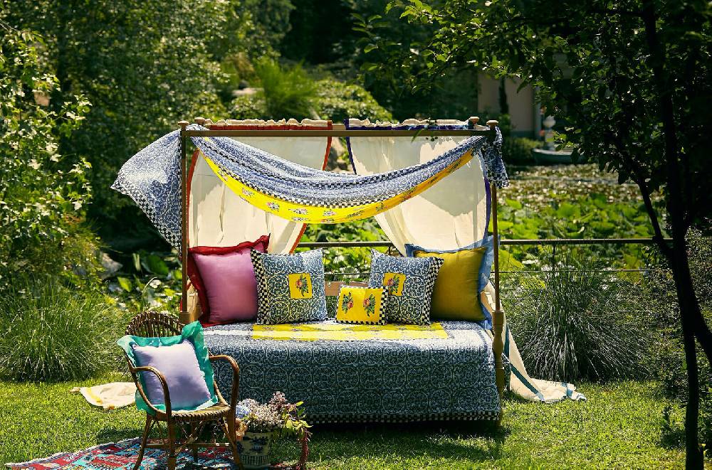 Lisa Corti tenda cotone 120x330cm bordo red Soddisfazione Garantita