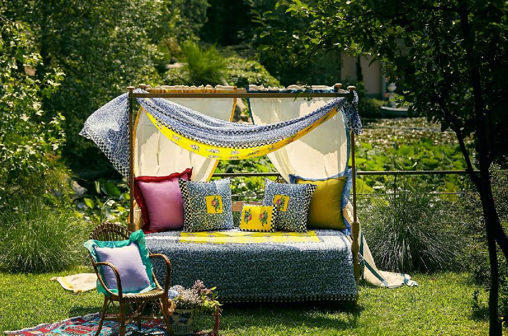 Lisa Corti tenda cotone 100x250cm bordo peacock Acquista Ora