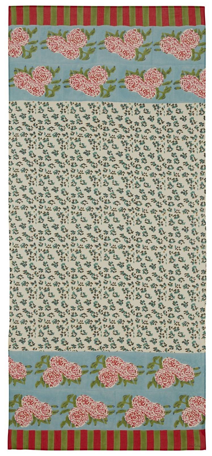 Lisa Corti tenda mussola di cotone 110x240cm leopard stripes sky Prezzo Ridotto