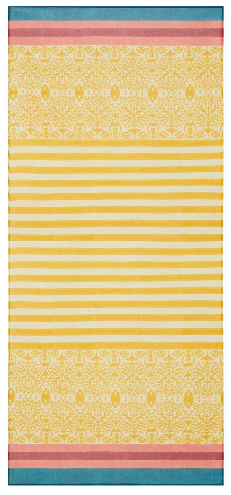 Lisa Corti tenda mussola di cotone 110x240cm damask design gold Convenienza