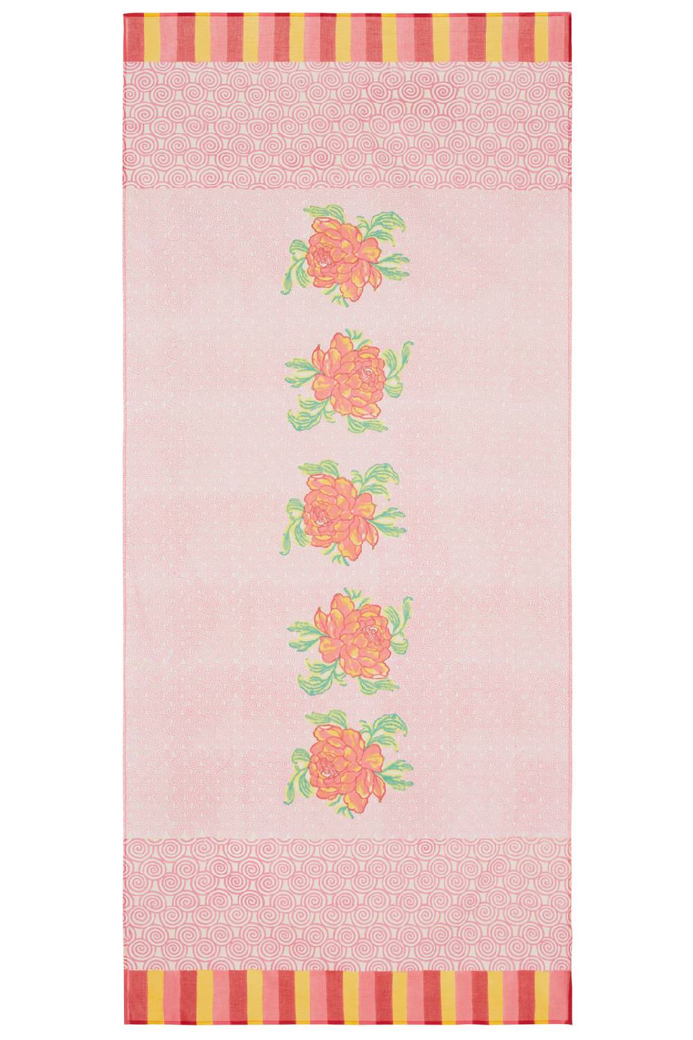 Lisa Corti tenda mussola di cotone 110x240cm camelia magenta pink In Vendita