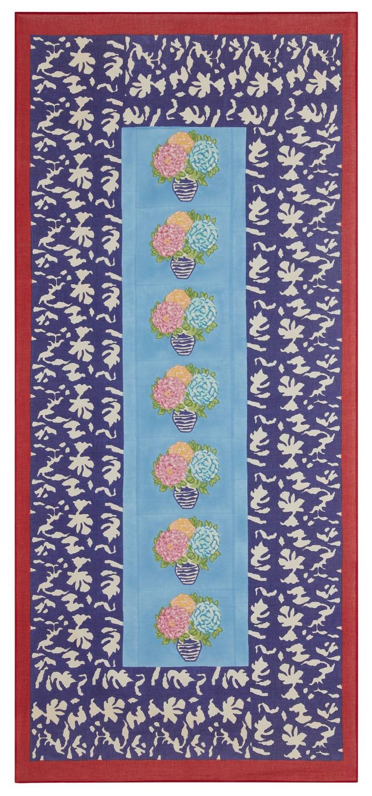 Lisa Corti tenda mussola di cotone 110x240cm lisa corti x la minervetta blue pot sky Saldi