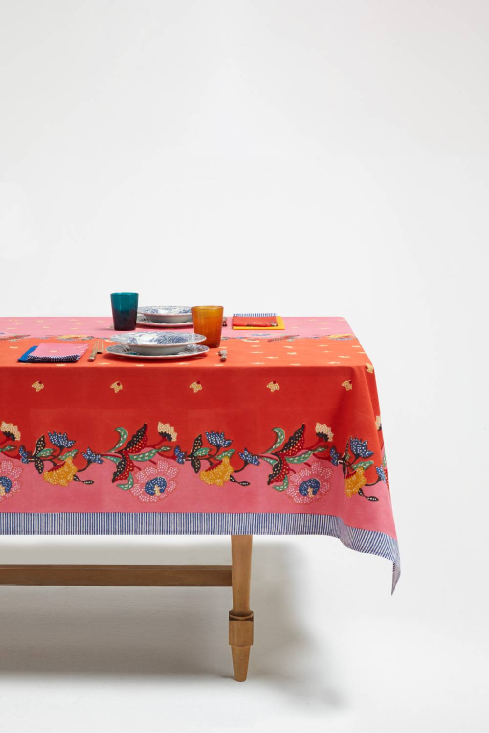 Lisa Corti telo cotone 220x220cm indonesian red rose Sconto di tempo limitato