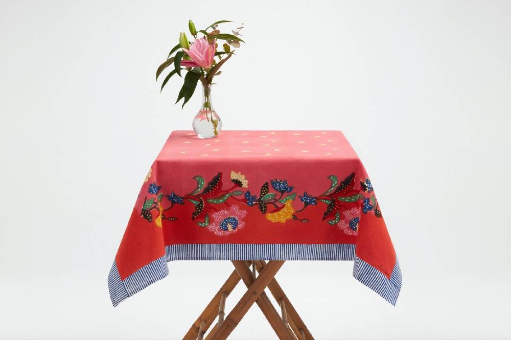 Lisa Corti telo cotone 110x110cm indonesian red rose Prezzo di fabbrica