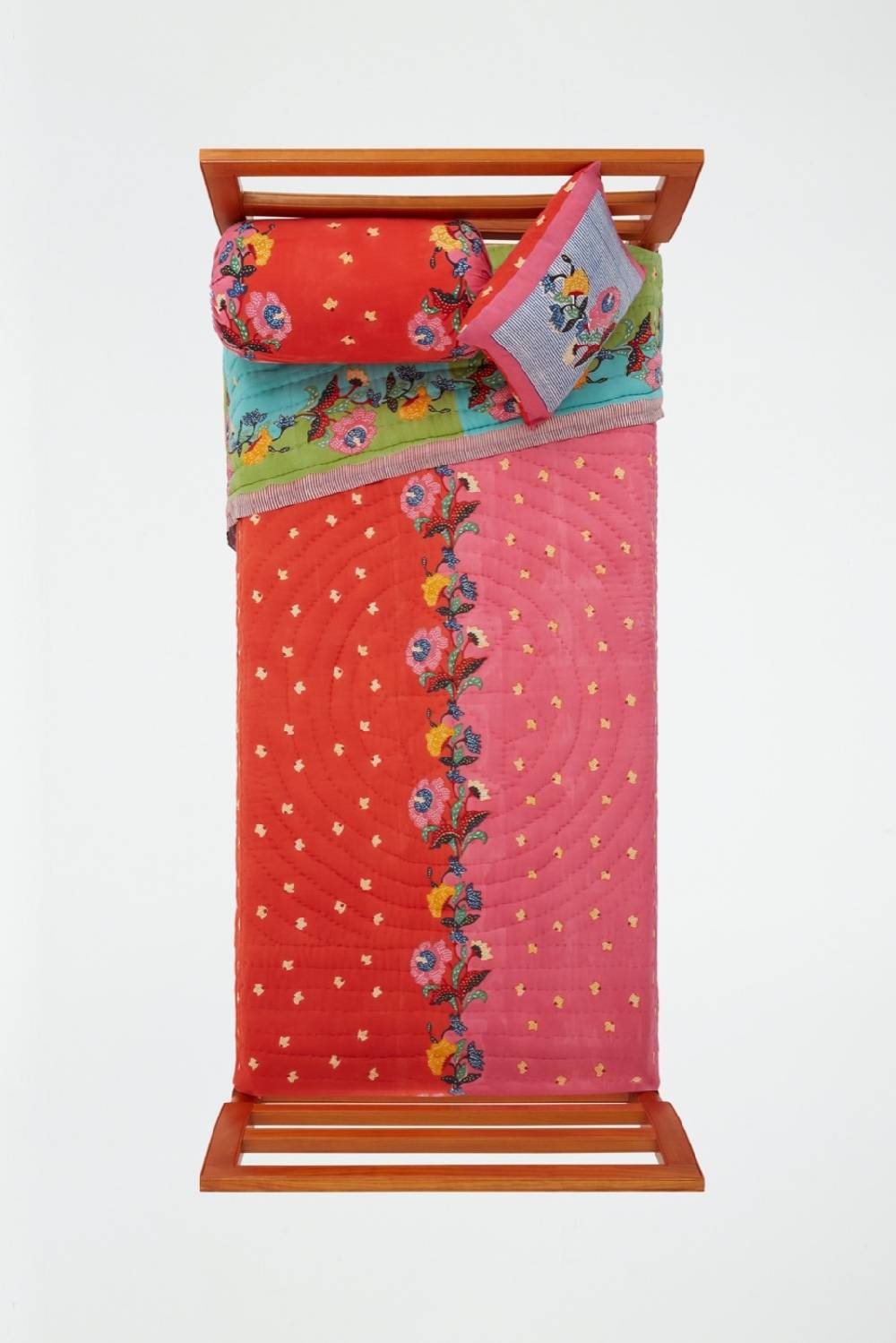 Lisa Corti trapunta reversibile 180x270cm indonesian red rose Comprare a buon mercato
