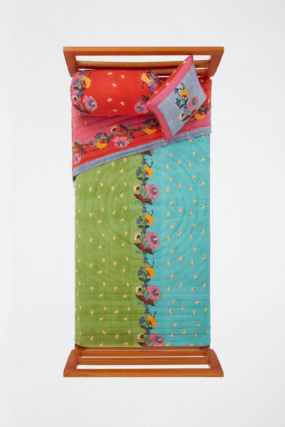 Lisa Corti trapunta reversibile 180x270cm indonesian red rose Comprare a buon mercato