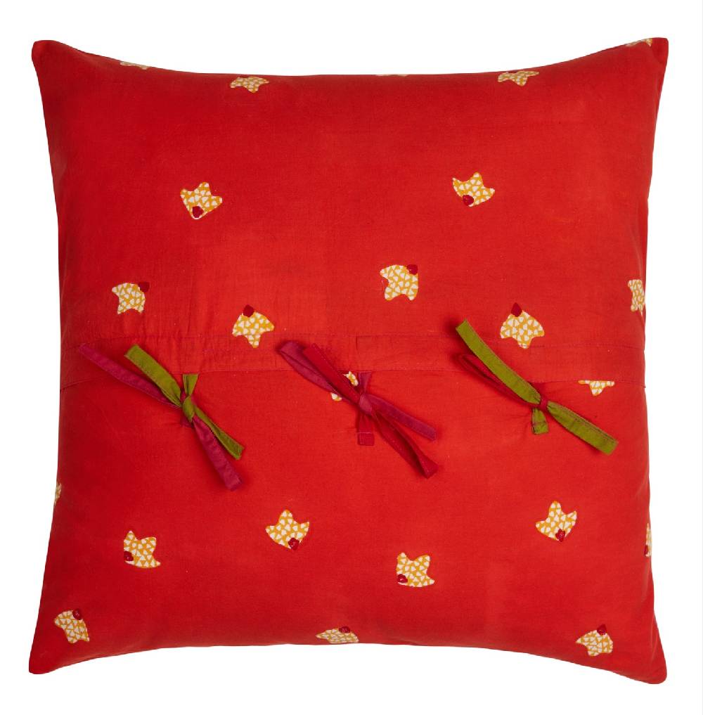 Lisa Corti federa cotone 45x45cm indonesian red rose Grande vendita