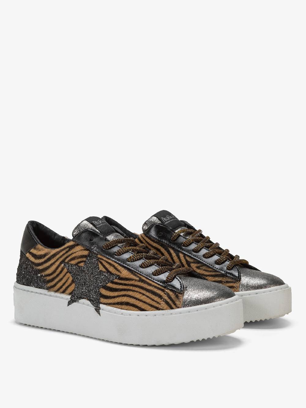 Nira Rubens COSMOPOLITAN - STELLA BROWN ZEBRINA SILVER Prezzo Ridotto