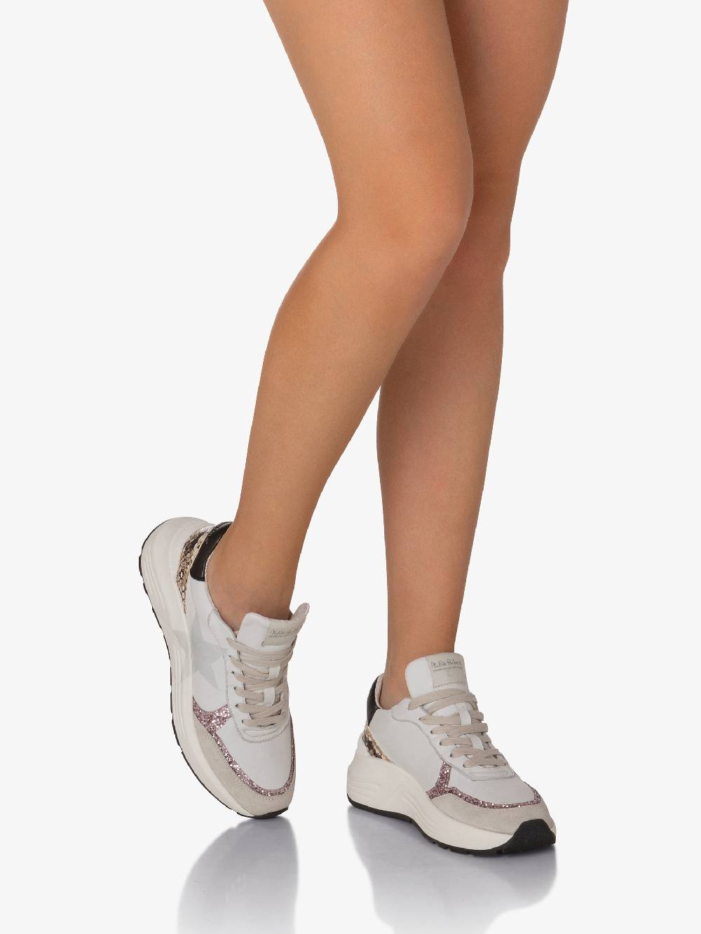 Nira Rubens Chunky Sneakers Stinger Python Rose - Stella Online