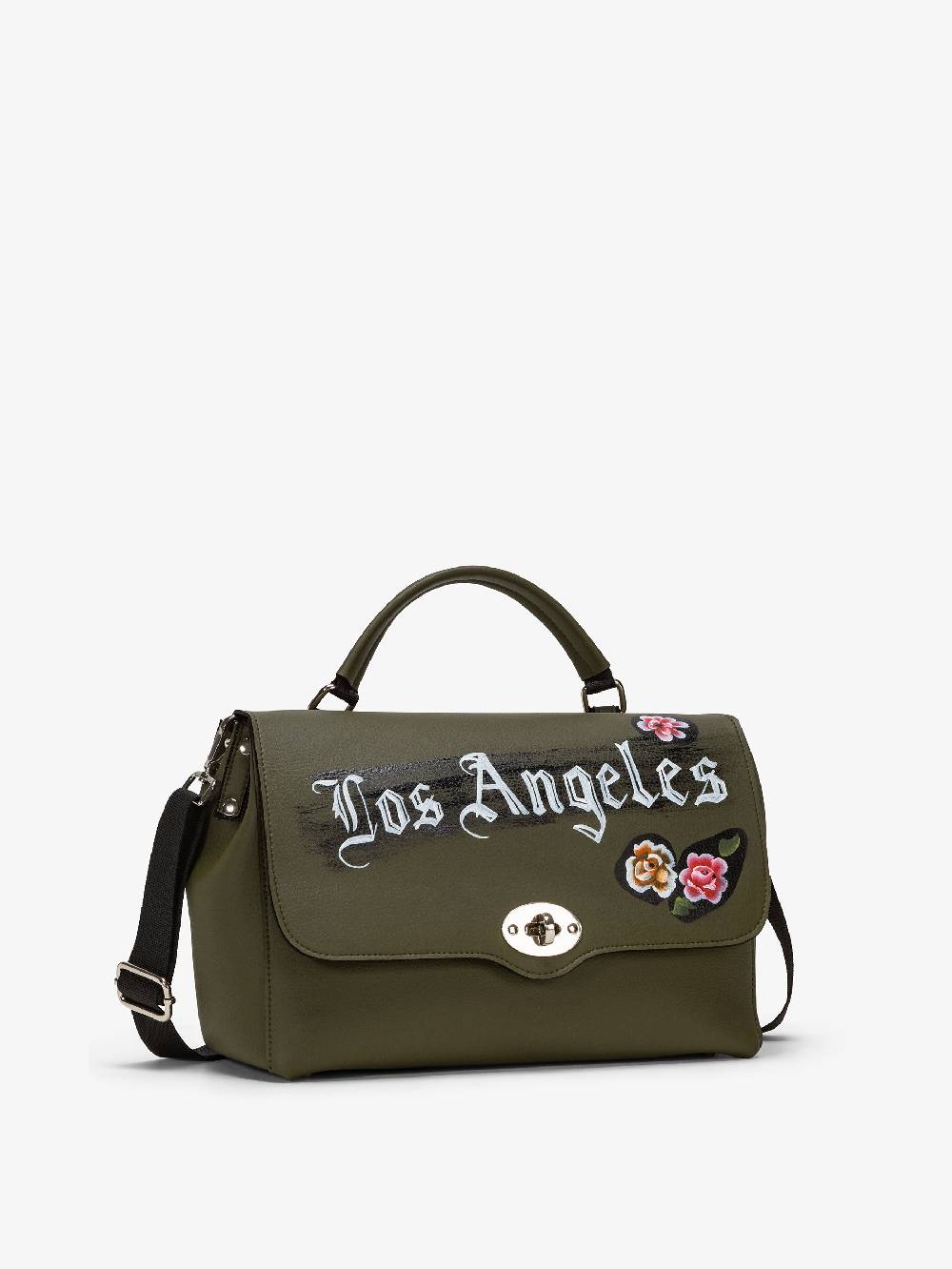 Nira Rubens EASY SATCHEL - MILITARY LOS ANGELES FLOWERS Negozio