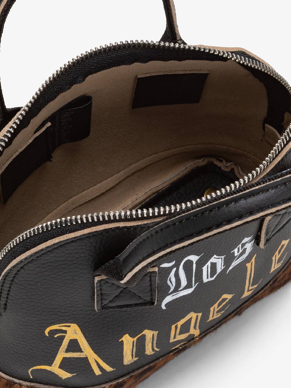 Nira Rubens TOY BAG - SAND FUR ANIMALIER LOS ANGELES PUNK Nuova