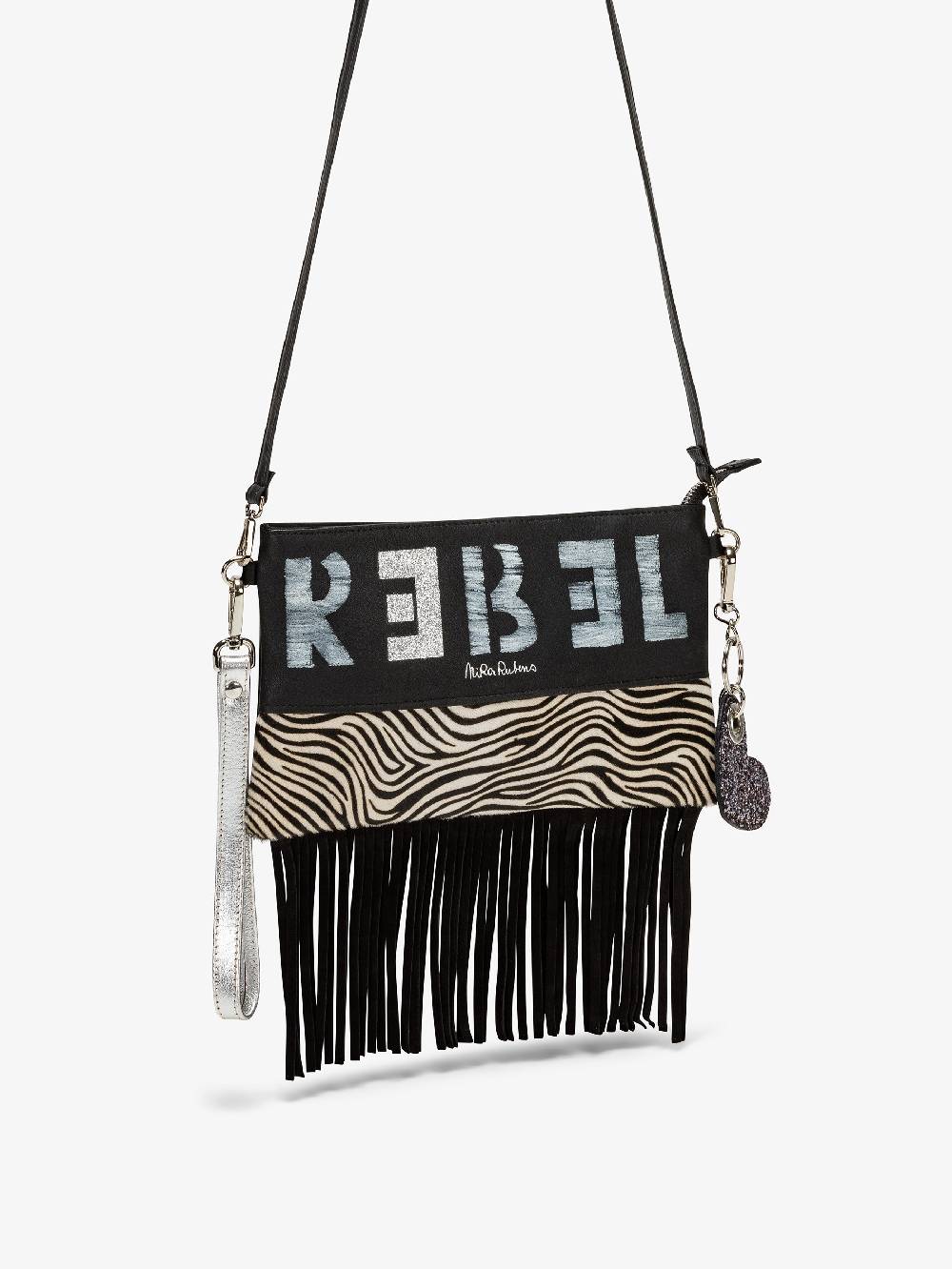 Nira Rubens Minibag Frange - Zebrina Silver Fornitura limitata