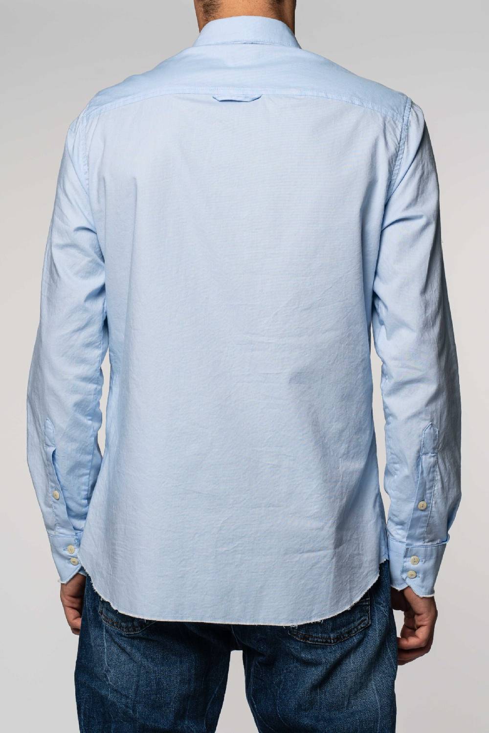 Officina 36 Camicia in oxford color cielo Prezzo Ridotto