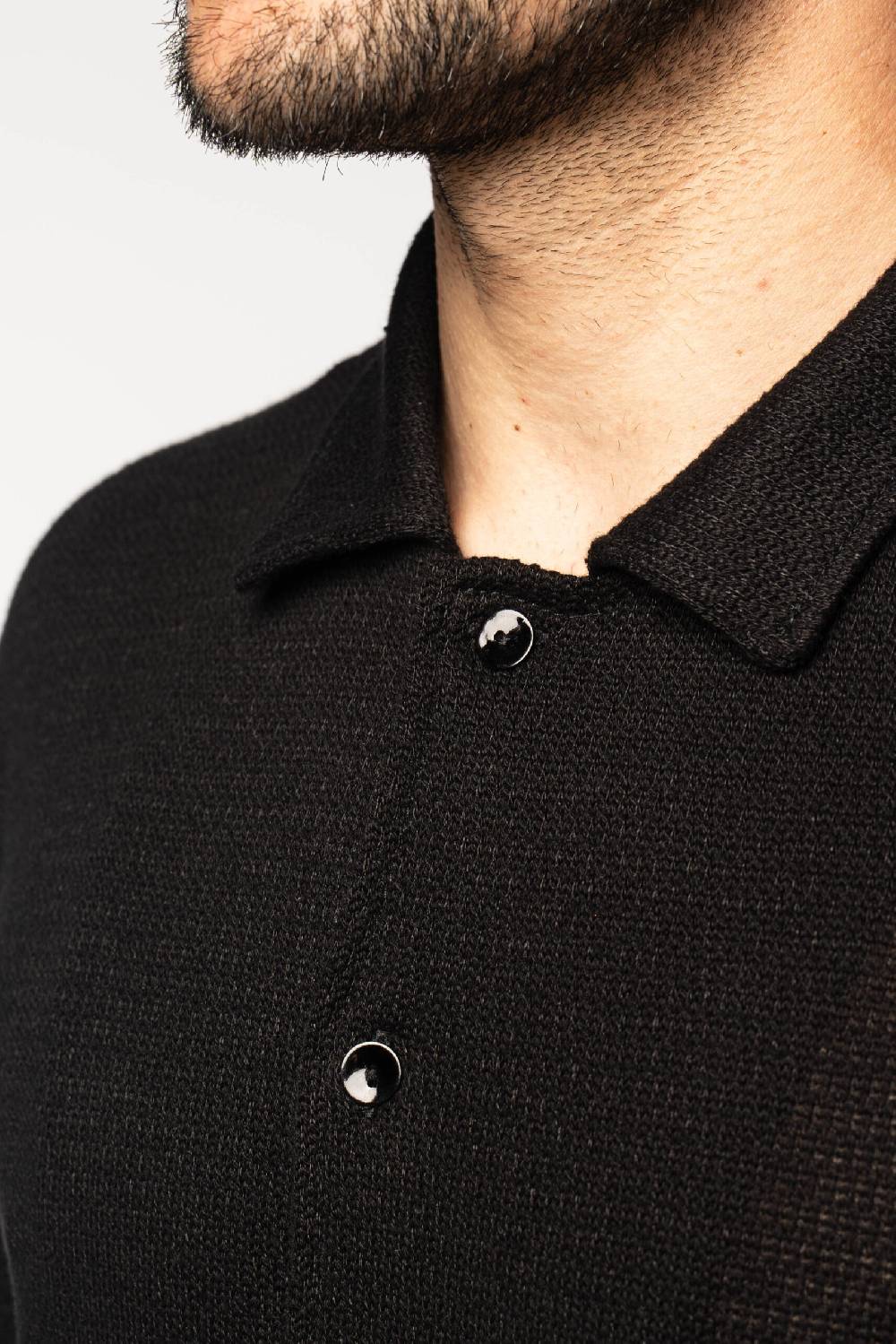Officina 36 Camicia nera in jersey Offerte