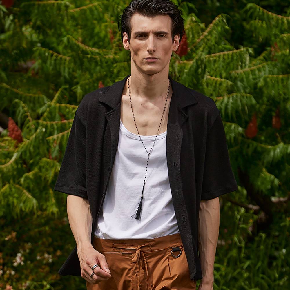 Officina 36 Camicia nera in jersey Offerte