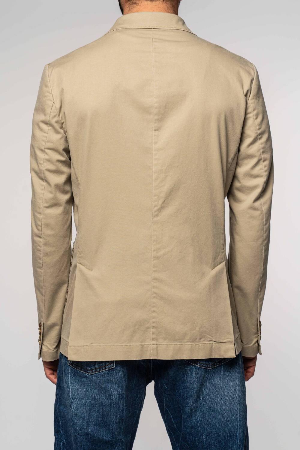 Officina 36 Giacca in gabardina delavè beige Offerta speciale