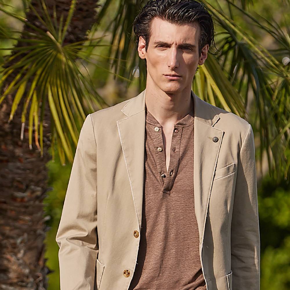 Officina 36 Giacca in gabardina delavè beige Offerta speciale