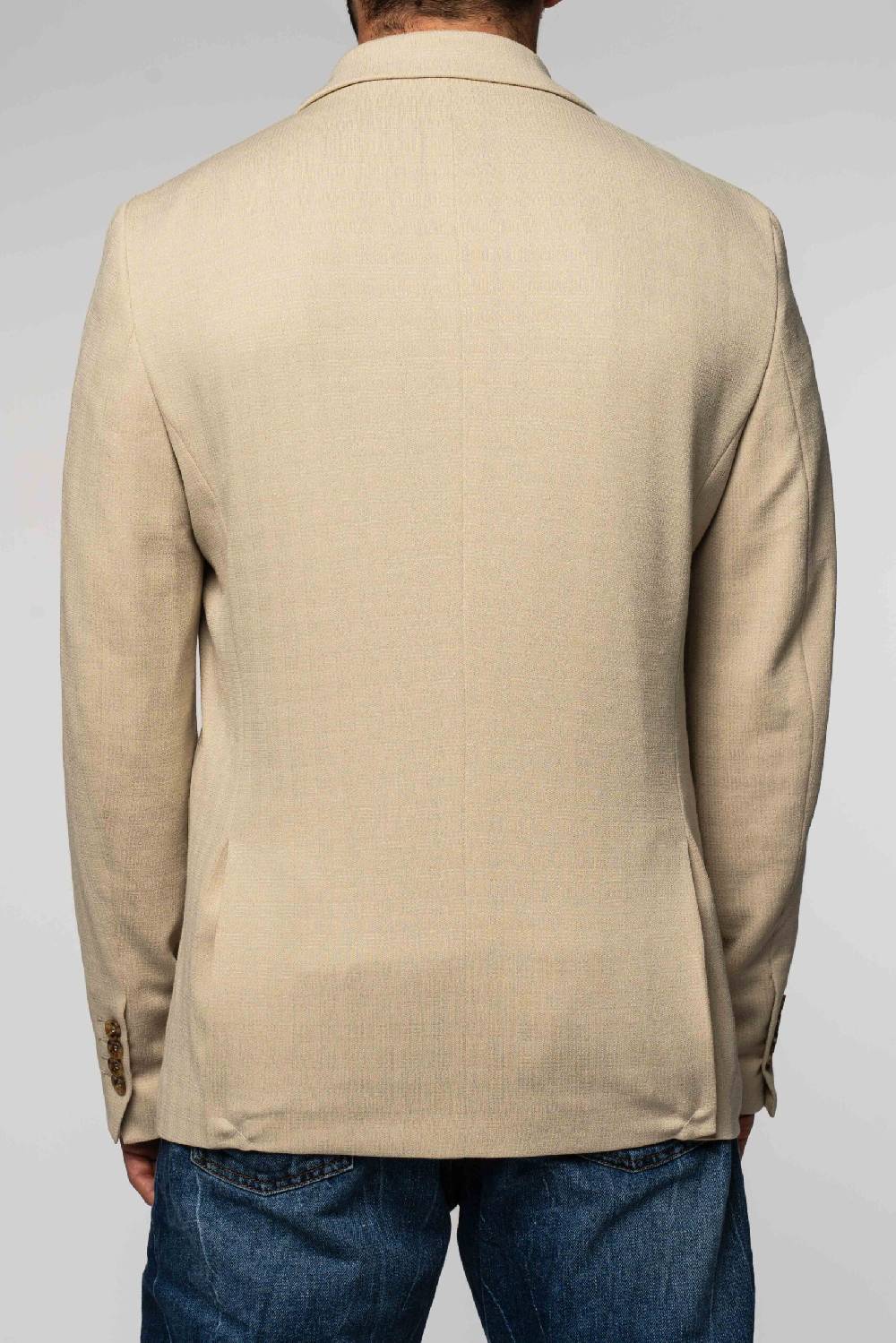 Officina 36 Giacca in jacquard in maglia color sabbia Comprare a buon mercato
