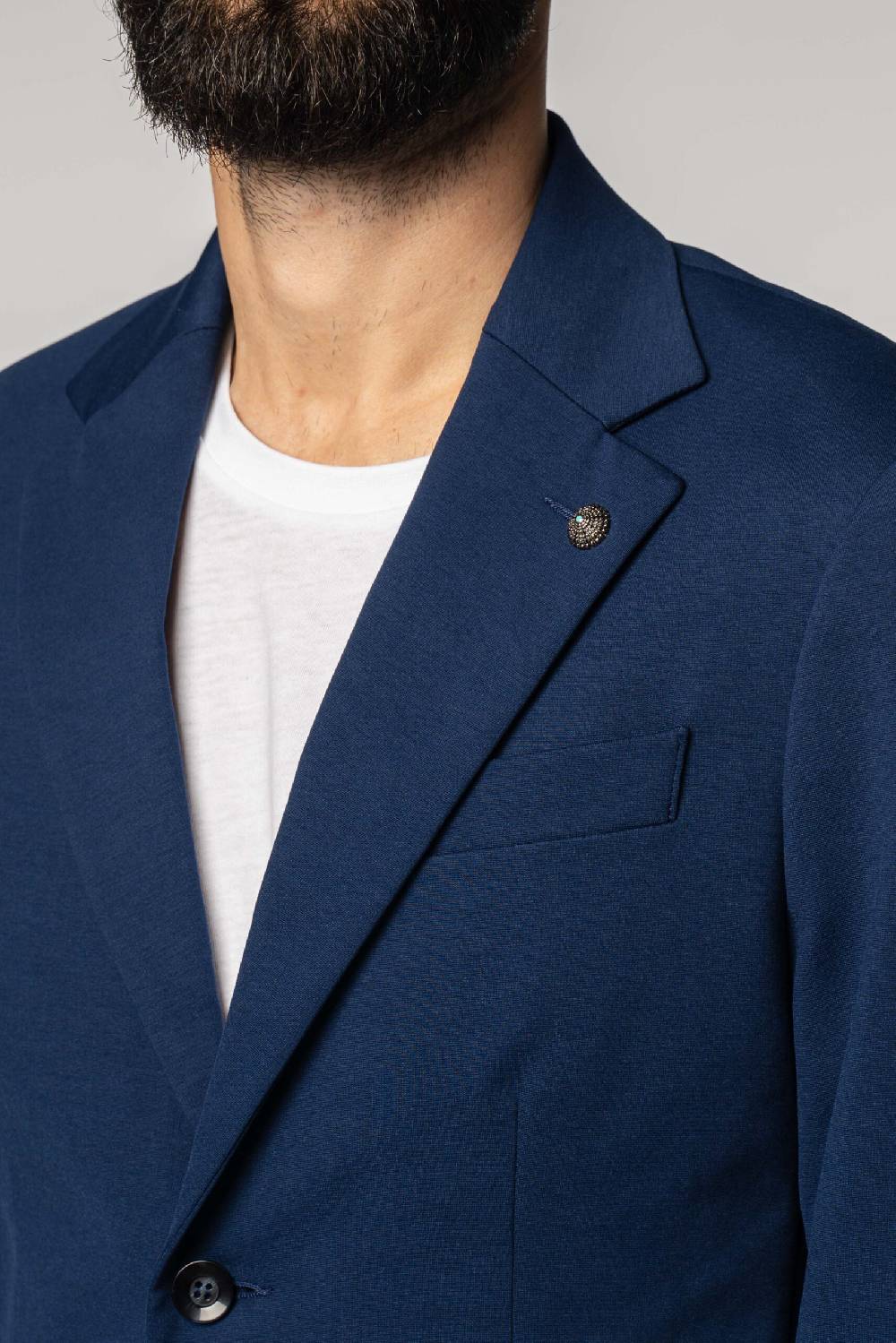 Officina 36 Giacca in tessuto punto milano color denim Black Friday