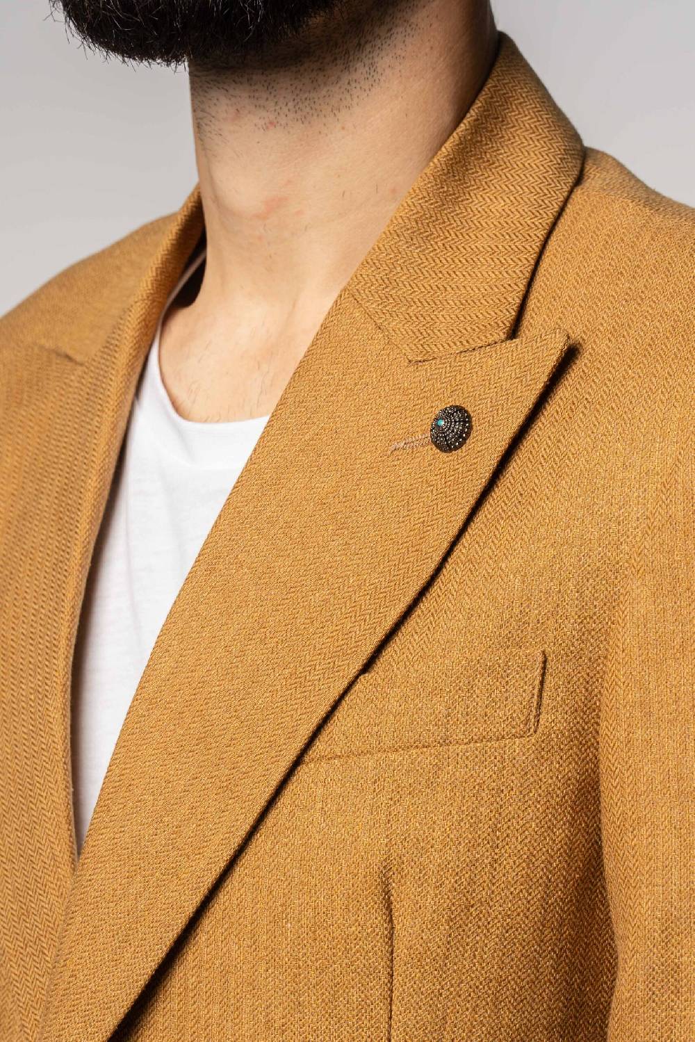 Officina 36 Giacca in tessuto spinato color biscotto Cyber Monday