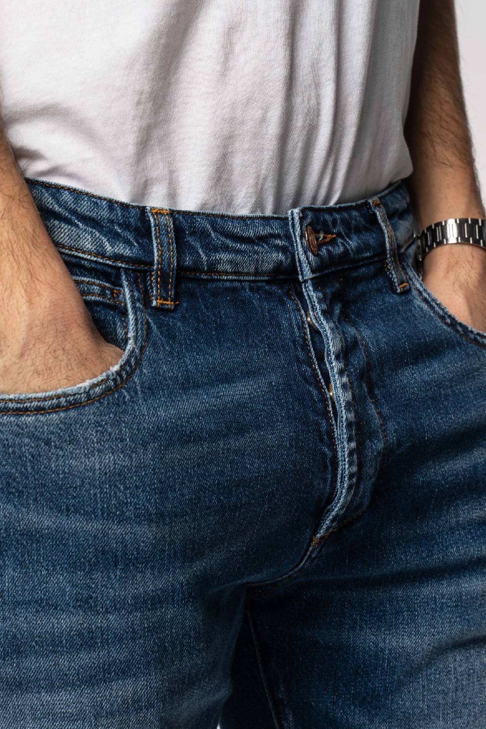Officina 36 Jeans in denim blu con lavaggio chiaro Offerta Giorno del Papà