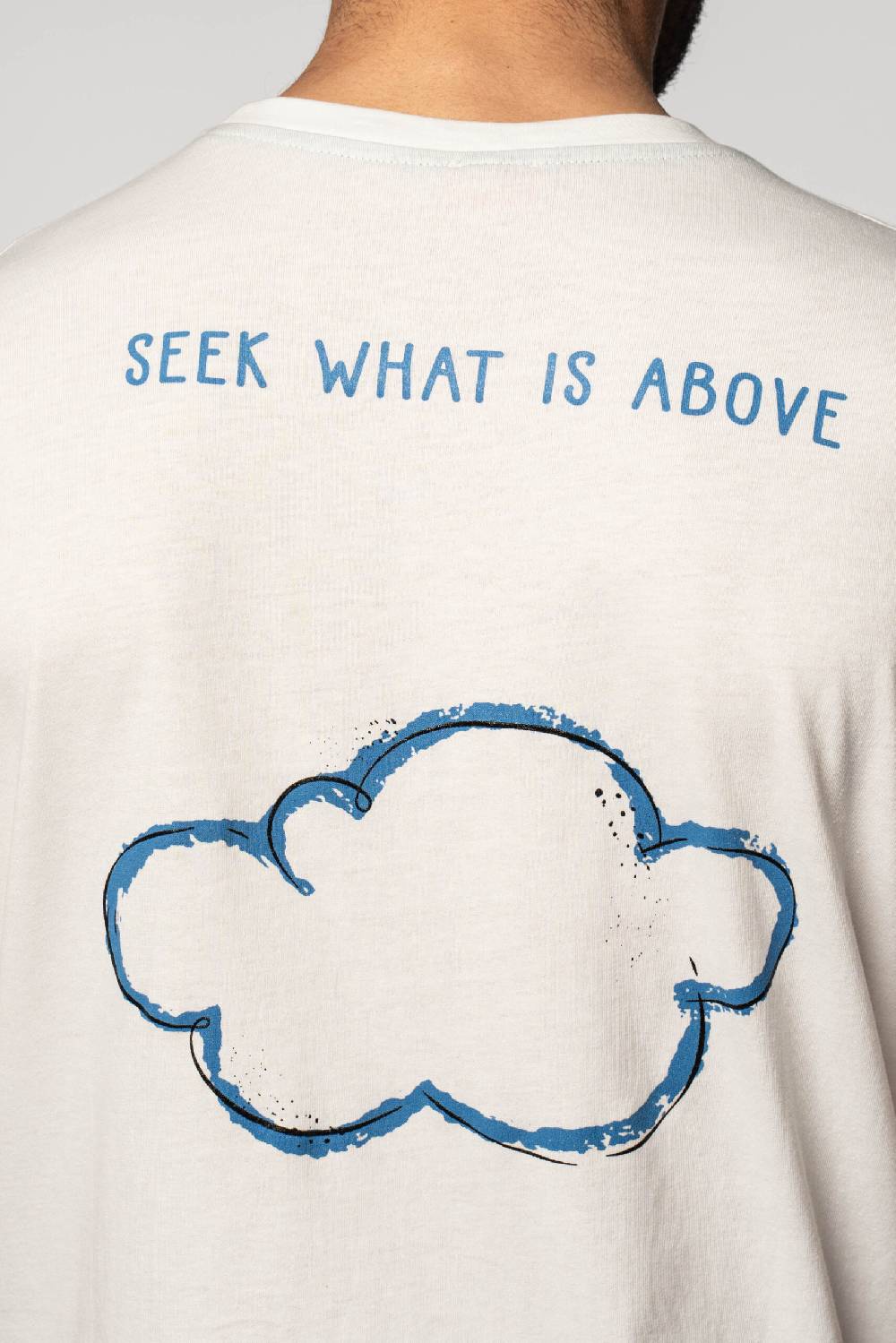 Officina 36 T-shirt in jersey con stampe color latte Offerte stagionali