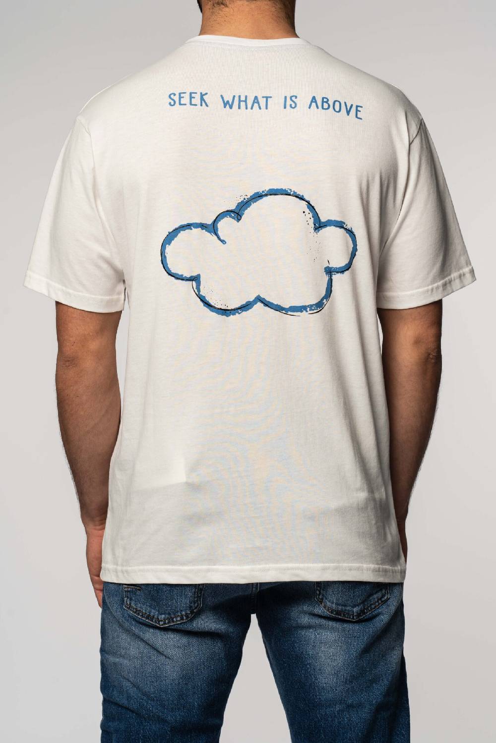 Officina 36 T-shirt in jersey con stampe color latte Offerte stagionali