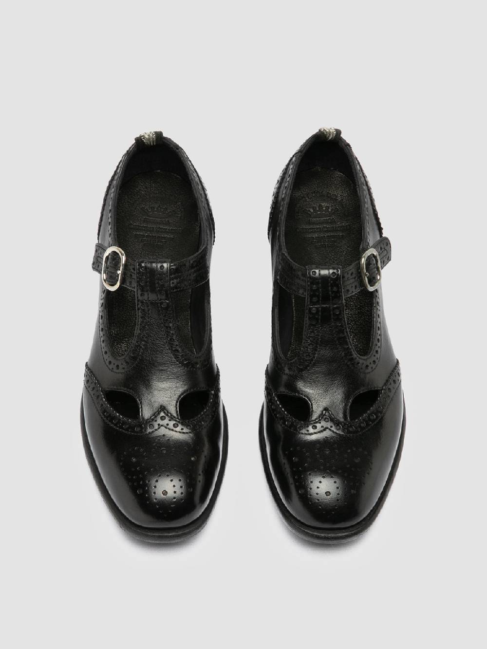 Officine Creative CALIXTE 066 Black Leather Maryjane Loafers Economico