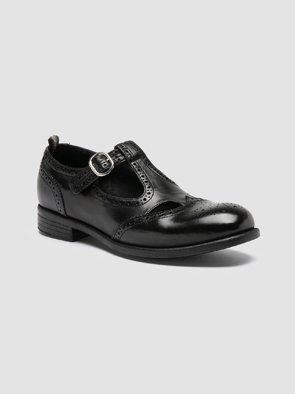 Officine Creative CALIXTE 066 Black Leather Maryjane Loafers Economico