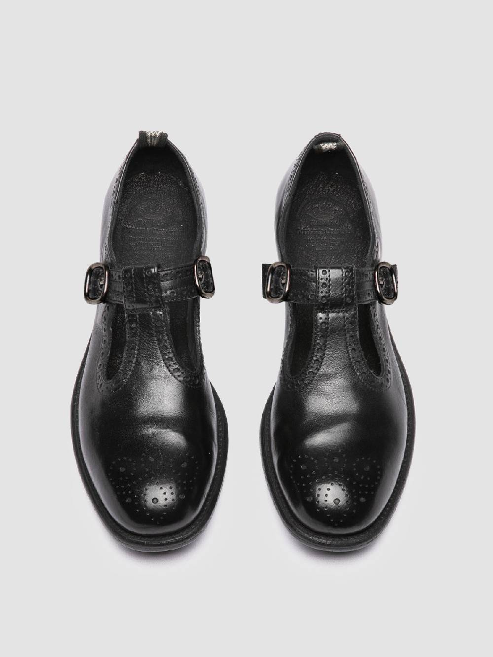 Officine Creative CALIXTE 071 Sandali T-Bar in Pelle Nera Outlet