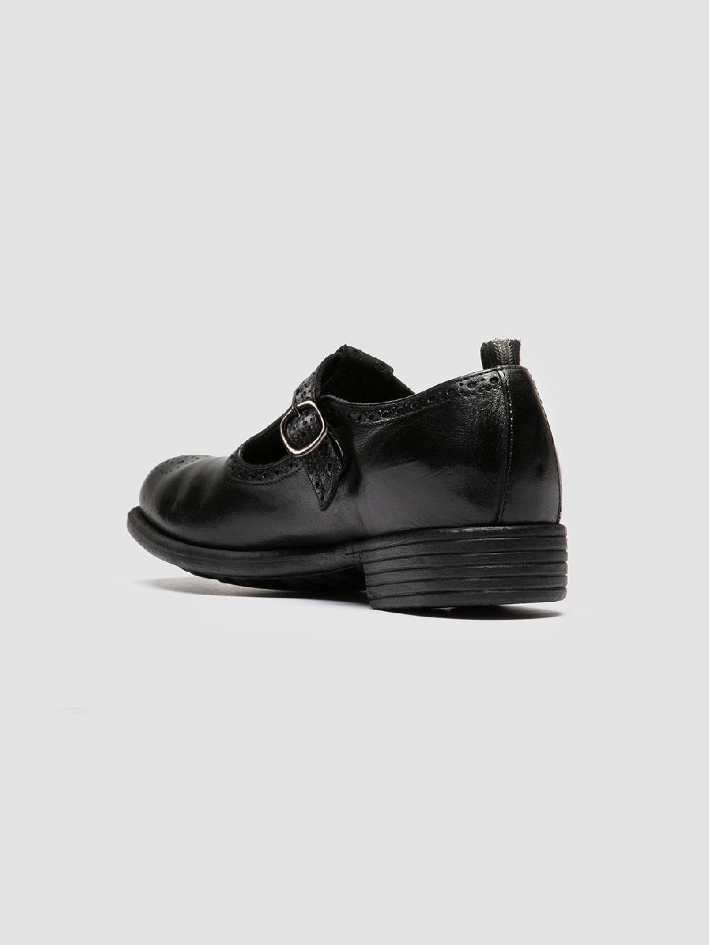Officine Creative CALIXTE 071 Sandali T-Bar in Pelle Nera Outlet