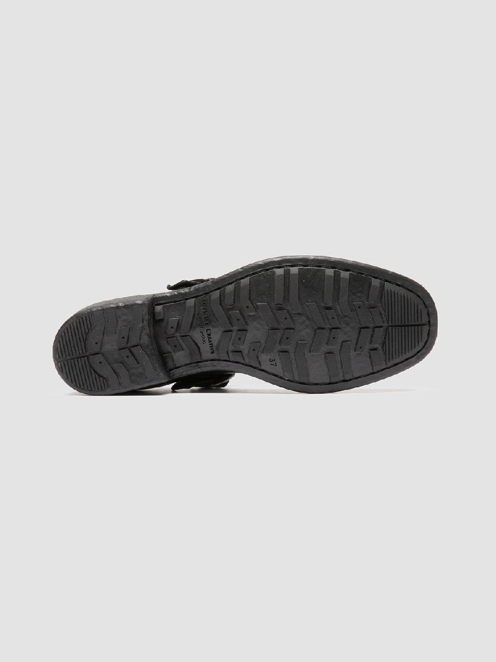 Officine Creative CALIXTE 071 Sandali T-Bar in Pelle Nera Outlet