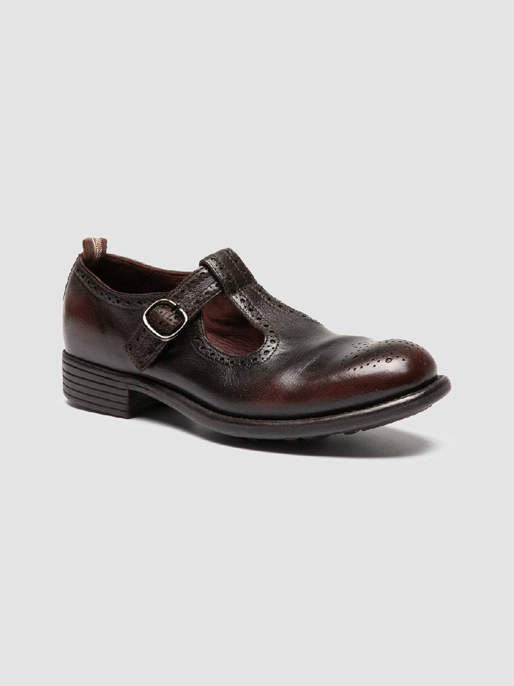 Officine Creative CALIXTE 071 Sandali T-Bar in Pelle Marrone In Vendita